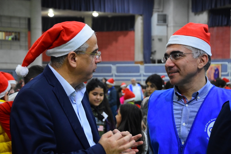 Saint Vincent de paul celebrating Christmas at Jesus & Mary school